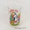 Verre Droopy AMORA moutarde Joyeux noel droopy TEX AVERY 9 cm
