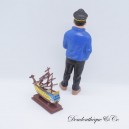 2 Figuras del Capitán Haddock y el barco "El Unicornio" El Secreto del Unicornio 8 cm
