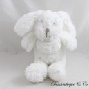 Plush Bunny DMC White Embroidered Bib