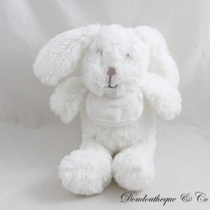 Peluche Bunny DMC Babero bordado blanco