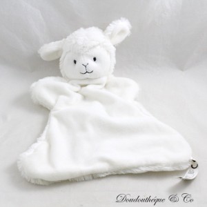 Doudou plat mouton MINICLUB Mini Club blanc agneau 27 cm