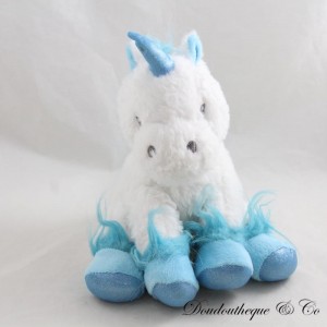 Peluche unicorno HOME DECO bianco blu