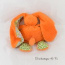 Doudou semi plat lapin MONADE Tipinpintoumou Chachou orange 19 cm