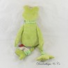 Frog plush LES PETITES MARIE green long legs water lily 42 cm NEW