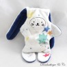 Double-sided rabbit cuddly toy CATIMINI white navy blue stars Reversible Boom 35 cm