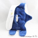 Double-sided rabbit cuddly toy CATIMINI white navy blue stars Reversible Boom 35 cm