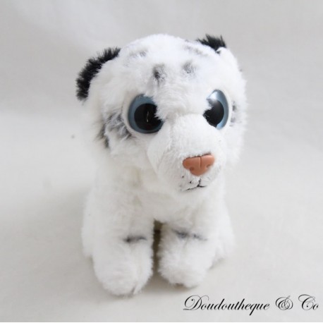 Peluche tigre blanc NATURE PLANET gros yeux
