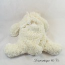 ETAM Teddybär mit Pyjama Wärmflasche weiß Schleife grau 46 cm