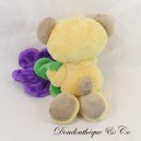 PIMBOLI Teddl Universe Teddy Bear Brown Purple Flower 25 cm