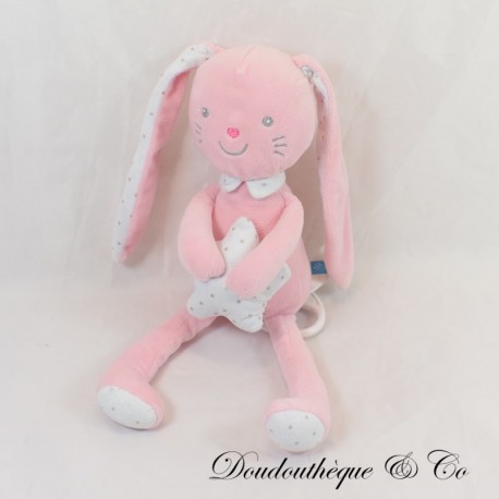 Peluche Conejo Musical TEX Cojín Estrella Rosa 30 cm