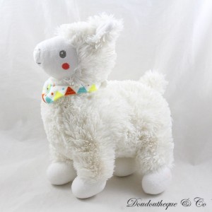 NICOTOY Simba Toys weißes Lama Plüsch mehrfarbiges Bandana 25 cm