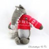 Peluche del lobo AUZOU Jersey P'tit Loup rojo blanco 2015 30 cm