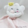 Cuddly toy handkerchief cloud Bébé Douceur blanc rose couronne 46 cm