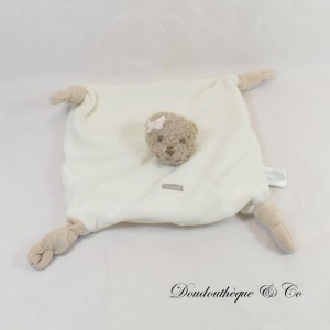 Flat cuddly toy bear ABSORBA Ocatve cream white 4 knots 22 cm