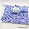 Flat cuddly toy whale UNIT sky blue striped navy blue white fish 26 cm