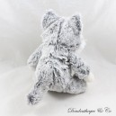 Perro husky de peluche RODADOU gris moteado blanco negro lobo 23 cm