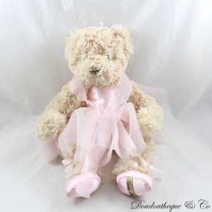 Osito de peluche Edda LOUISE MANSEN bailarina tutú tul rosa 32 cm