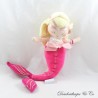 Muñeca de trapo sirena May PELUCHE Y COMPAÑÍA Les Demoiselles sirenas fucsia rosa 29 cm