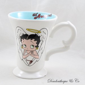 Embossed Betty Boop Mug AVENUE OF THE STARS Flared Angel Betty Boop Angel Mug 13cm