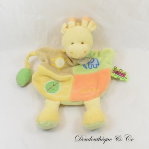 Giraffe puppet cuddly toy DOUDOU ET COMPAGNIE Tatoo orange 28 cm