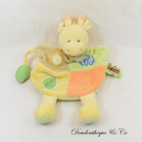 Doudou marionnette girafe DOUDOU ET COMPAGNIE Tatoo orange 28 cm