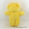 Plush Yellow Vintage Bear Sticking Out Tongue Eyes and Plastic Nose 35 cm