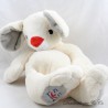 Peluche Pif souris LIDL CliniClowns blanc crème nez rouge clown 32 cm