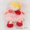 Peluche Range Pyjama fille BABY NAT' Mes petites poupées blonde rose rouge 33 cm