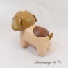 Little Big Friends brown and beige dog plush bell 9 cm