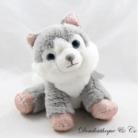 Husky Hund Plüsch BEAR STORY GLITTER GLITTER Husky Hund Plüsch BEAR STORY GLITTER GLITTER