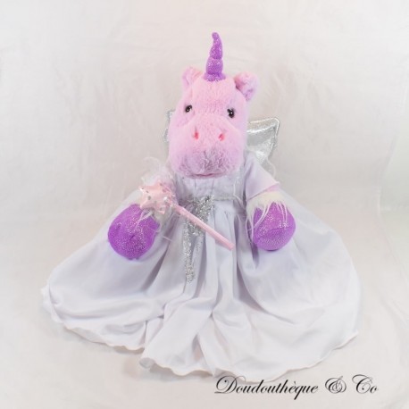 Stuffed unicorn fairy TEDDY MOUNTAIN Seat white pink 36 cm