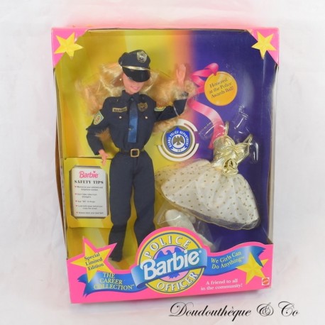 MATTEL 'Police Officer' Barbie Muñeca de Moda con Traje de Gala Vintage 1993 30 cm