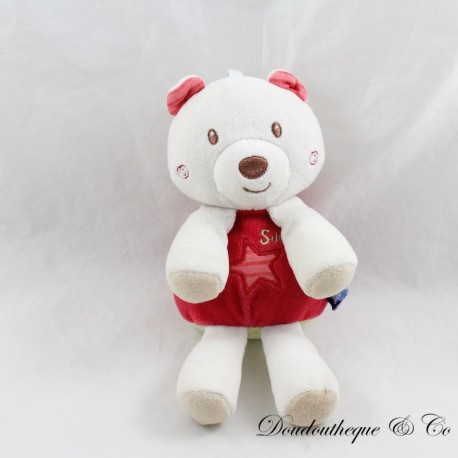 Stuffed bear CANDY SUGAR Red Beige Star