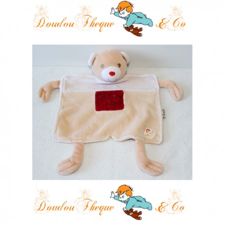 Doudou Ours BESTEVER Marionnette Rayée Bleu et Blanc Doudou Ours BESTEVER Marionnette Rayée Bleu et Blanc