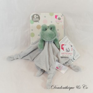 Flat cuddly toy Frog ARTESAVI grey 25 cm NEW