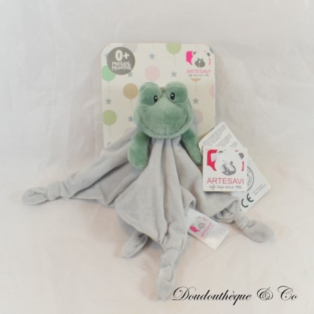 Flaches Kuscheltier Frosch ARTESAVI grau 25 cm NEU Flaches Kuscheltier Frosch ARTESAVI grau 25 cm NEU