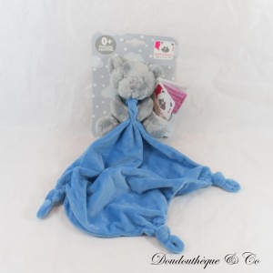 ARTESAVI Bear Handkerchief Blanket Grey & Blue 40 cm NEW