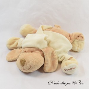 DOODOO braune Hundepuppe Kuscheltier T-Shirt und Mütze beige 26 cm