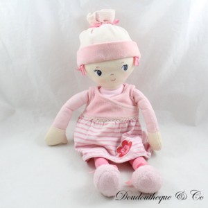 Muñeca de peluche Rag COROLLA Falda de rayas rosas