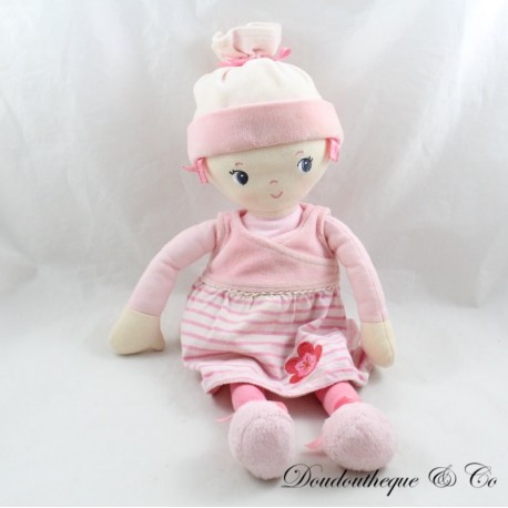 Muñeca de peluche Rag COROLLA Falda de rayas rosas