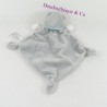 Doudou flacher Waschbär KINDERWORTE Sterne grau und dreiecksblau 28 cm