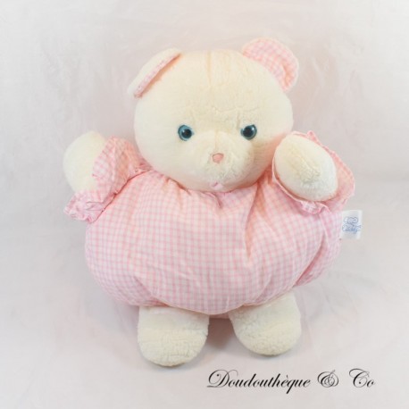 Vintage AJENA Pink Plaid Pyjama Stuffed Bear Plush 40 cm