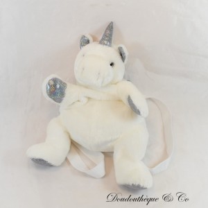 Unicorn plush backpack CREATIONS DANI white glitter 32 cm