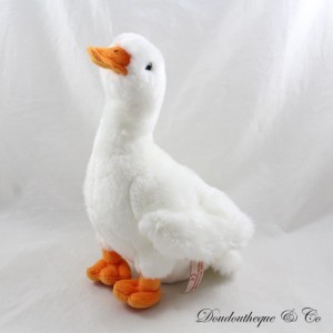 Gefüllte Gans TEDDY-HERMANN weiß-orange Ente 30 cm