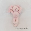 Plüschkaninchen PETIT BATEAU Bonbonrosa mit weißen rosa Tupfen 24 cm