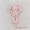 Plüschkaninchen PETIT BATEAU Bonbonrosa mit weißen rosa Tupfen 24 cm