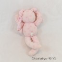 Peluche coniglio PETIT BATEAU Candy rosa con pois rosa bianco 24 cm