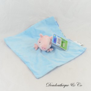 Flat Pig Peppa Pig Coperta SAMBRO Quadrata Blu Tessuti Stampati 29 cm NUOVO