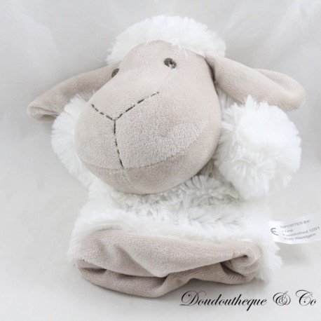 Schaf Puppe Kuscheltier J-LINE Jline weiß Schaf Puppe Kuscheltier J-LINE Jline weiß