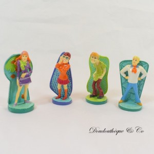 Lot de 4 figurines série Scooby-Doo HANNA BARBERA Fred, Daphné, Vera et Sammy 5 cm